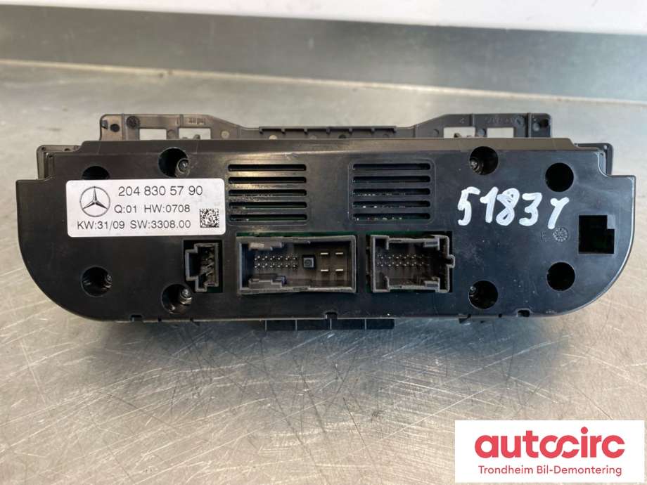 Varmeapparat betjening til Mercedes GLK 2008-2015 (X204) (X204) (A 204 830 57 90|A 204 900 07 07|)