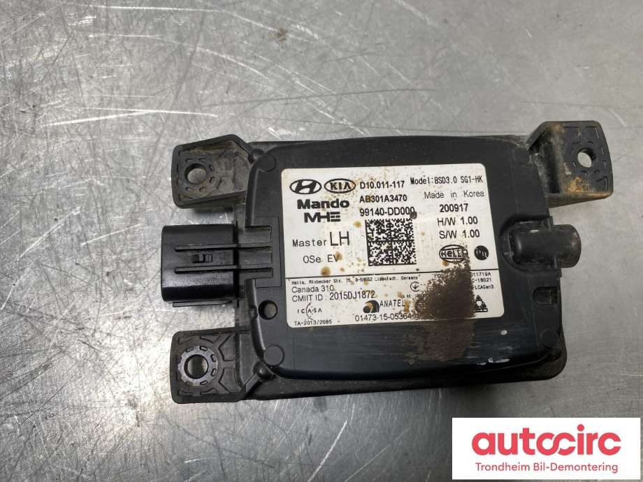 Sensor blindsone til Hyundai Kona, 2017-2021 (Type I, Fase 1)  (V.B|99140DD000)