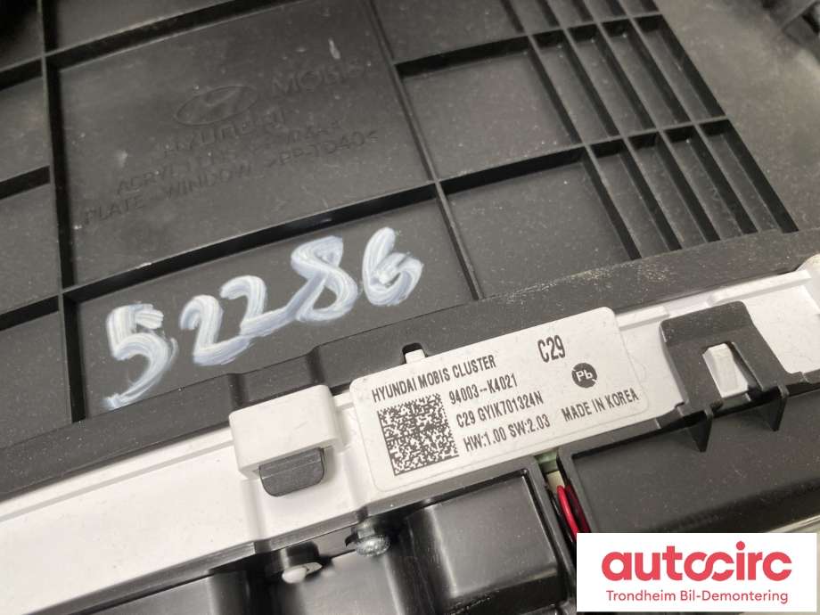 Instrumentpanel til Hyundai Kona 2017-2021 (Type I, Fase 1)  (94003K4021|)
