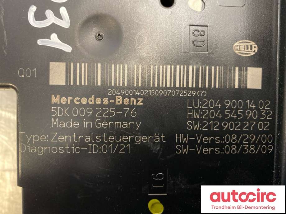 Sikringsboks til Mercedes GLK 2008-2015 (X204) (X204) (A 204 540 01 50|)