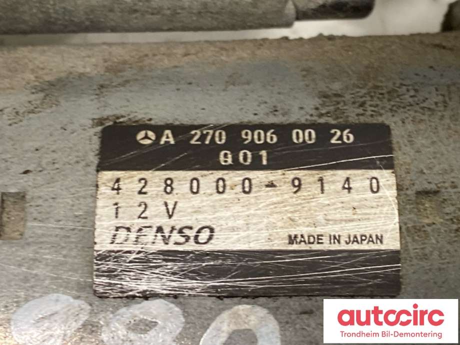 Starter diesel til Mercedes GLA 2014-2020 (X156) (X156) (DENSO|A 645 906 08 00|A2709060026|)