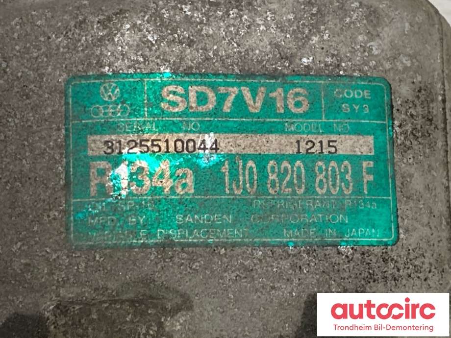 Aircondition kompressor til VW Golf IV 1998-2003 (SANDEN|1J0820803K|1J0820803L|1J0820803N)