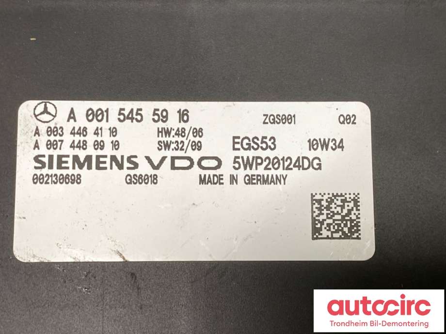 Styreenhet girkasse til Mercedes Sprinter 2006-2013 (Fase 1) (906) (906) (SIEMENS VDO|A0015455916|)