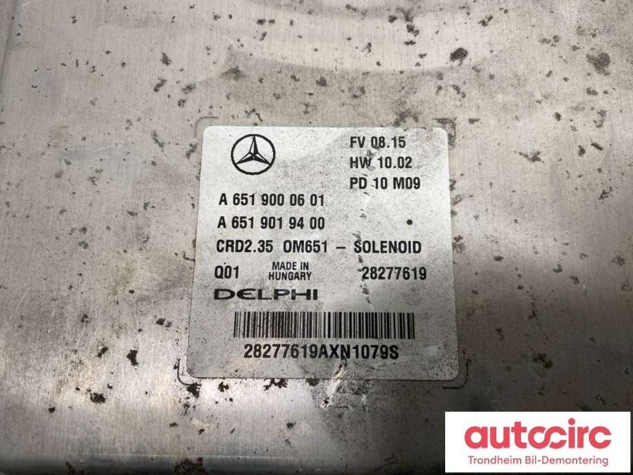 Styreenhet motor til Mercedes Sprinter 2006-2013 (Fase 1) (906) (906) (DELPHI|A6519000601|A 651 900 79 02|A 651 900 26 00)