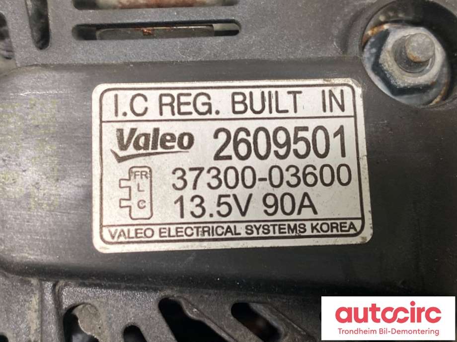 Dynamo til Kia Rio 2011-2017 Type III  (VALEO|3730003600|)