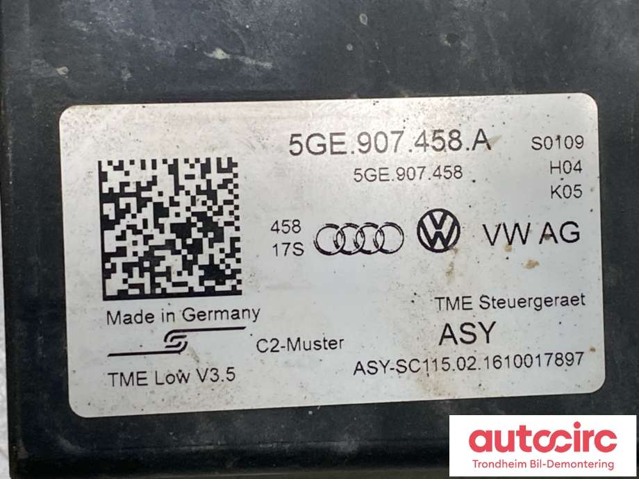 Styreenhet diverse til VW e-Golf 2014-2017 (Fase 1) (5GE 907 458 C|5GE 907 458 A|)