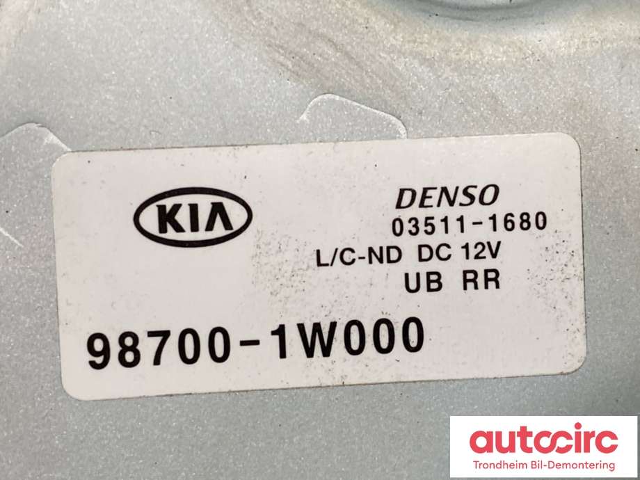 Viskermotor bakrute til Kia Rio 2011-2017 Type III (DENSO|987001W000|)