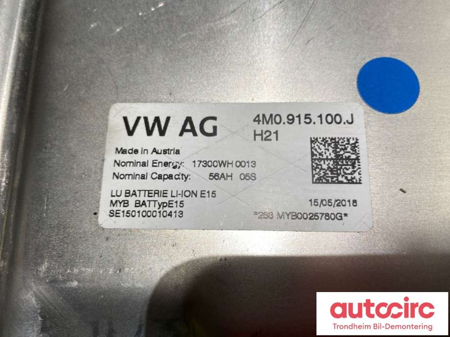 Batteripakke hybrid til Audi Q7 2015-->> (Type II)  (SAMSUNG|4M0915100J|4M0 915 100 AB|)