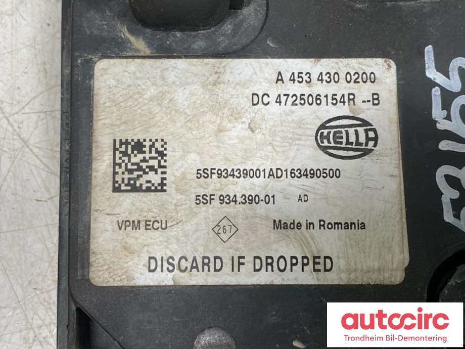 Styreenhet diverse til Renault Kangoo 2008-2021 (Type II) (HELLA|472506154R|472503090R|A4534300200)