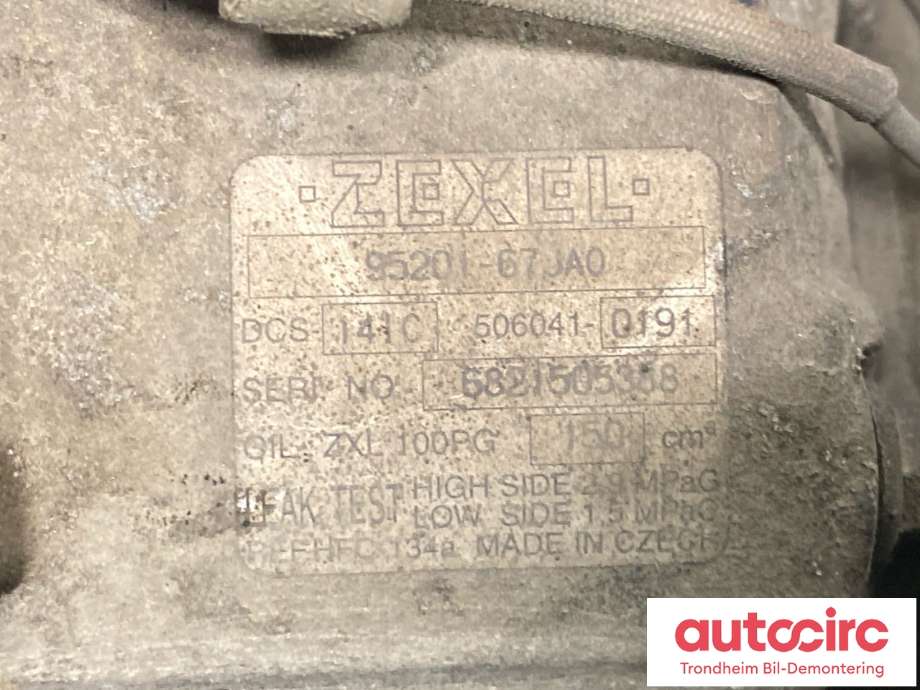 Aircondition kompressor til Suzuki Grand Vitara 2005-2015 (Type III) (9520067JA0|)