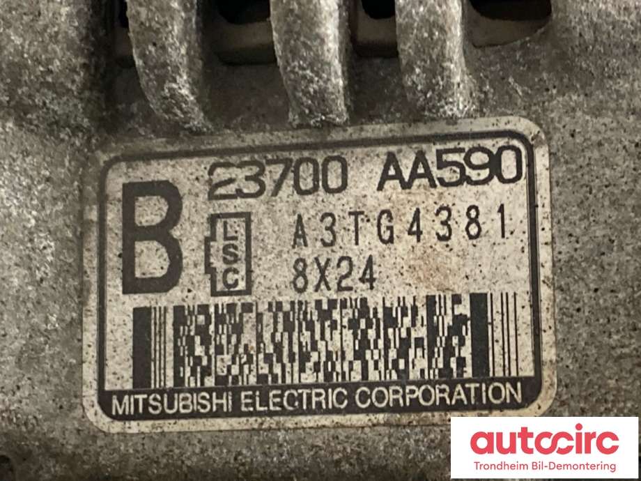 Dynamo diesel til Subaru Legacy 2007-2009 (Type IV, Fase 2)  (23700AA590|)
