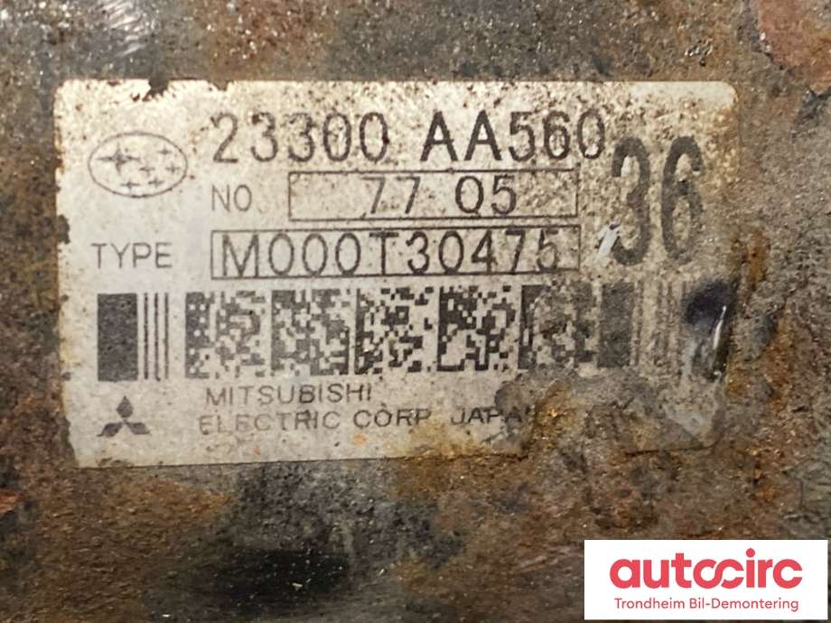 Starter til Subaru Impreza 2008-2012 (Type III)  (23300AA560|M000T30475|)
