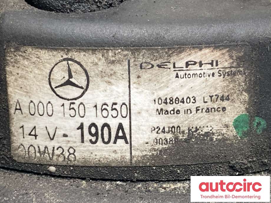 Dynamo diesel til Mercedes E-Klasse 2000-2002 (Fase 2) (W210) (W210) (A0001501650|A0001502450|A0009063505)