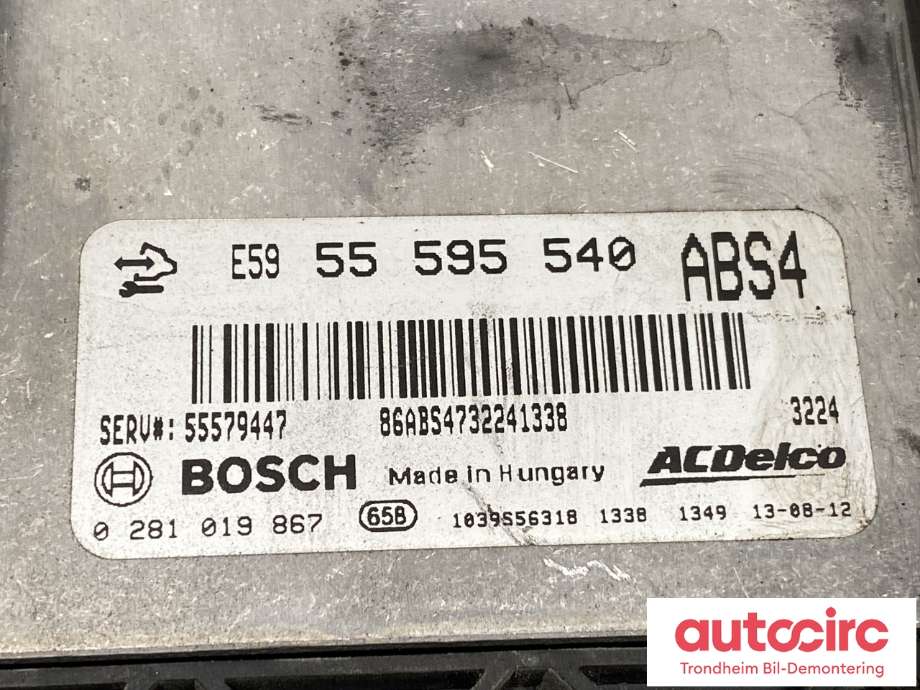 Styreenhet motor til Opel Insignia A 2009-2014  (ACDELCO|55579447|0 281 019 867|| 55595540)