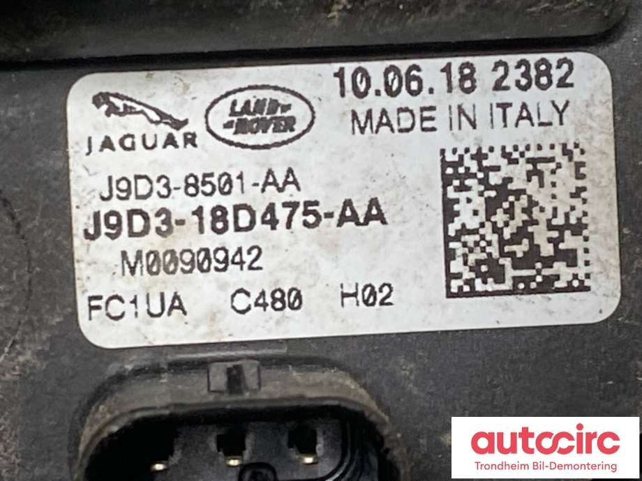 Vannpumpe elektrisk til Jaguar I-PACE 2018-->>  (J9D1109|J9D38501AA|)
