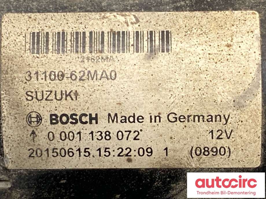 Starter diesel til Suzuki Vitara 2015-->> (Type IV)  (31100-62MA0|)
