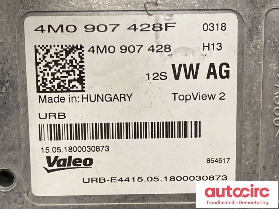 Styreenhet diverse til Audi Q7 2015-->> (Type II)  (4M0 907 428 F|)