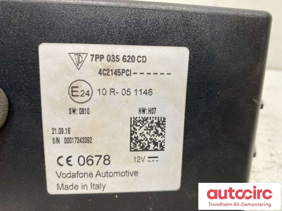 Styreenhet elektrisk parkbrems (EPB - Electric Parking Brake) til Porsche Cayenne 2010-2017 (92A) (92A) (958 618 109 01|7P0 907 801 G|)