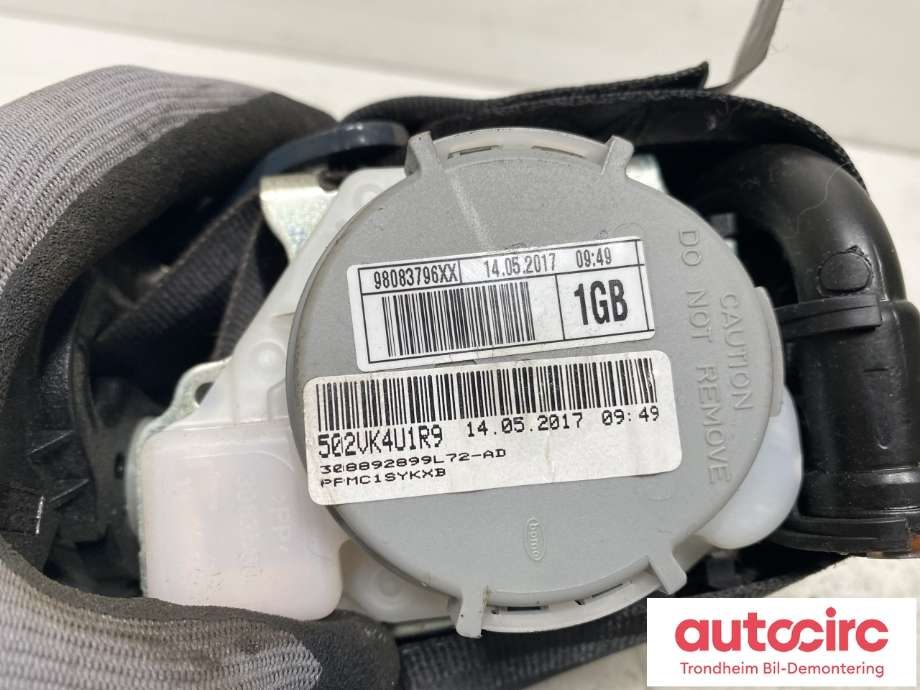 Sikkerhetsbelte foran venstre til Peugeot Traveller 2017-->>  (98 083 796 XX|)