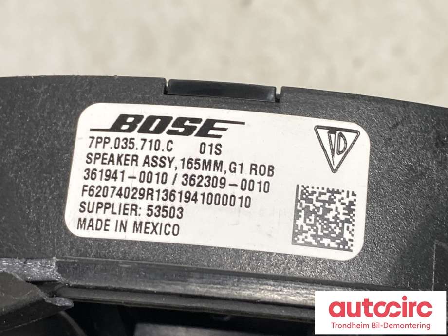 Bilstereo høyttaler til Porsche Cayenne 2010-2017 (92A) (92A) (7PP 035 710 B|)