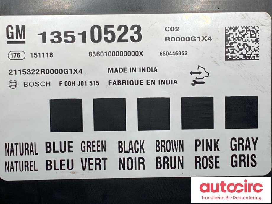 Styreenhet comfort (BCM) til Opel Astra K 2015-->>  (13510523|13594571|)