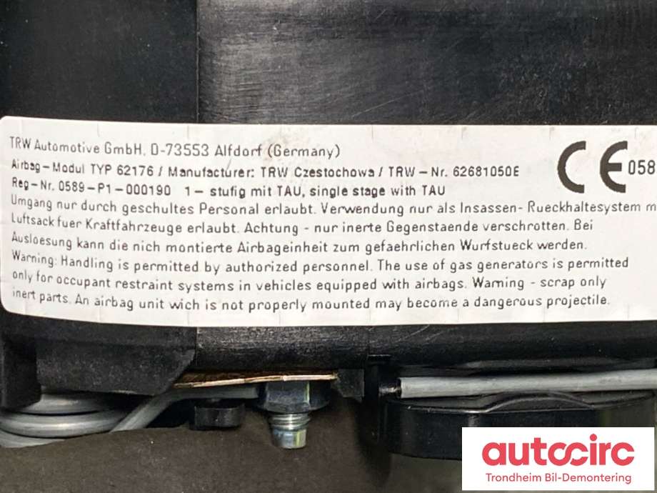Airbag rattpute til Audi Q7 2015-->> (Type II)  (4M0 880 201 N|)