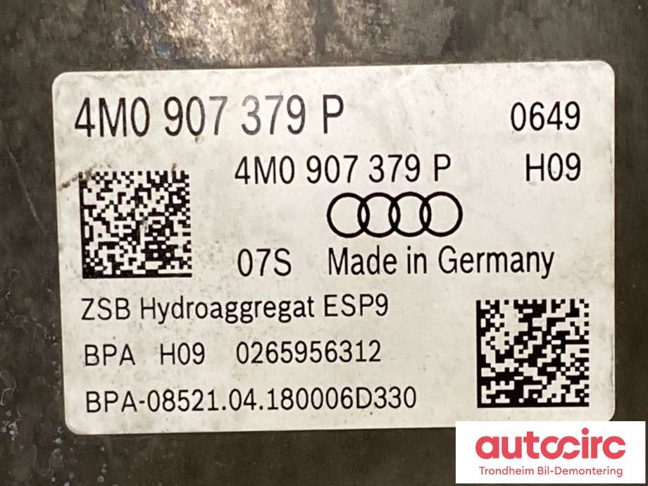 ABS sentral til Audi Q7 2015-->> (Type II)  (4M0614517T|)