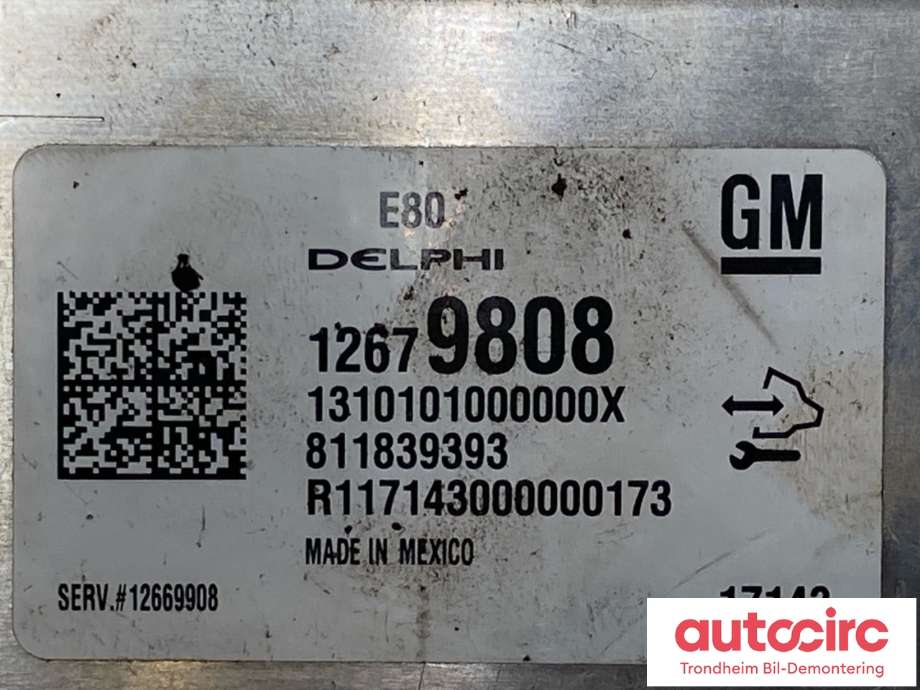 Styreenhet motor til Opel Mokka X 2016-2019 (Type I, Fase 2)  (12679808|12669908|12700116)
