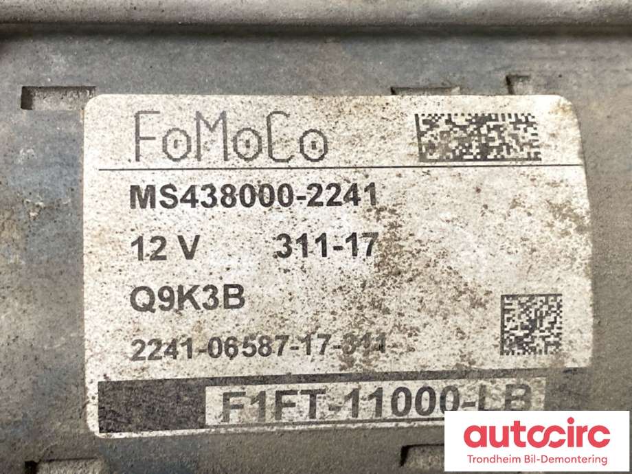Starter diesel til Ford Transit Connect 2018-->> Type II, Fase 2  (2001714|2415030|RMF1FT-11000-LB)