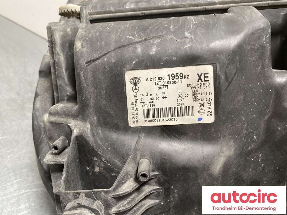 Frontlykt venstre xenon til Mercedes E-Klasse 2009-2013 (Fase 1) (W212) (W212) (A2128204061|A2128202759|A2128200939)