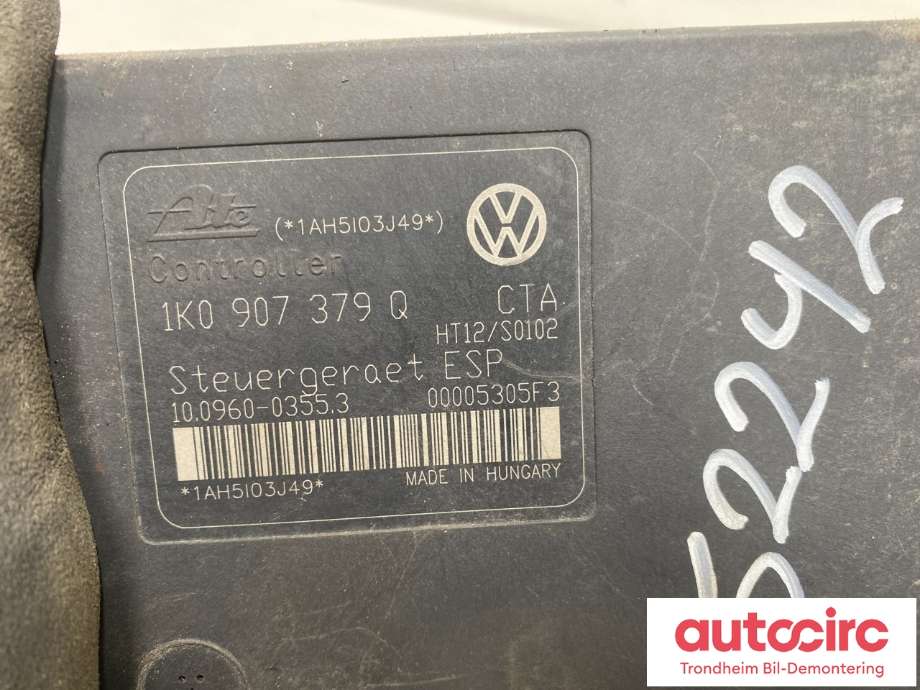 ABS sentral til VW Touran 2003-2006 (Type I, Fase 1)  (1K0 614 517 AE|)