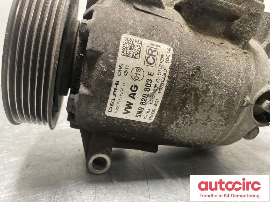 Aircondition kompressor til Škoda Octavia 2009-2013 (Type II, Fase 2)  (DELPHI|5N0820803A|5N0820803C|5K0820803L| 5K0820803J|01140562)