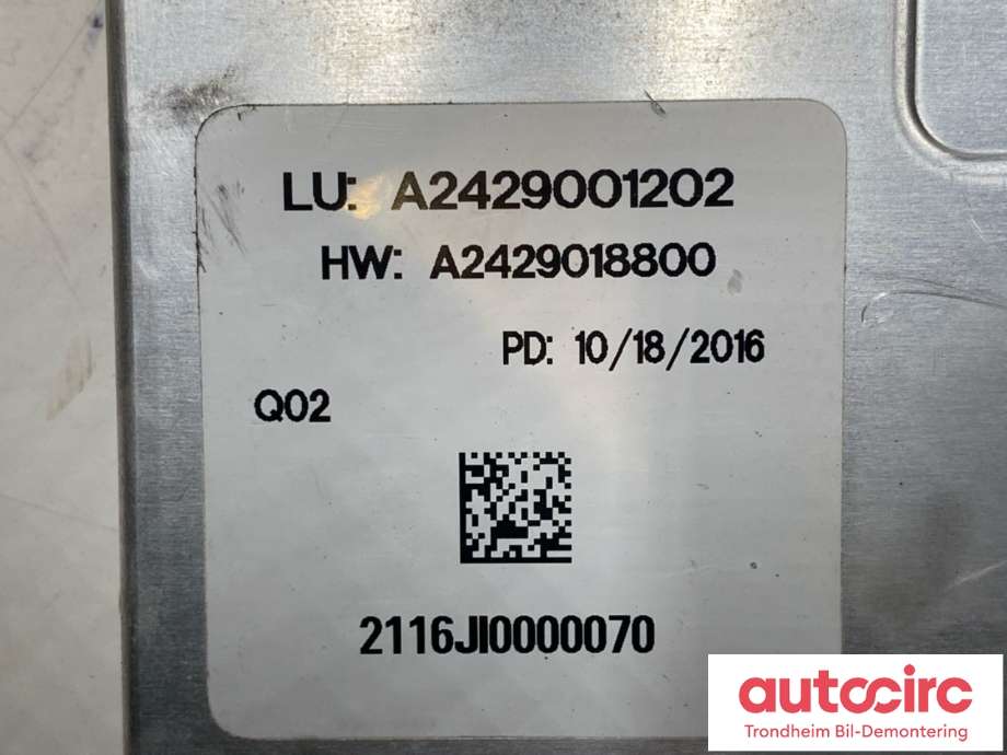 Styreenhet diverse til Mercedes B-Klasse, electric drive 2014-2018 (W242) (W242) (1039465-10-D|A 242 900 12 02|)
