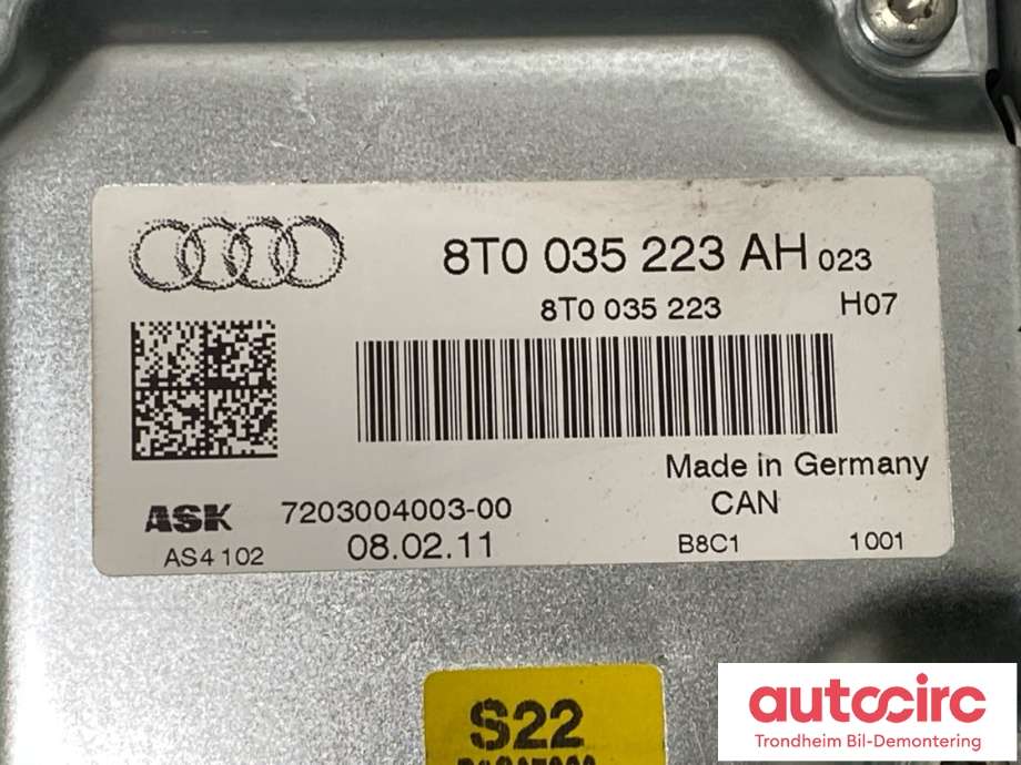 Bilstereo forsterker til Audi A4 2007-2014 (Type IV) (B8) (B8) (8T0 035 223 AH|8R1 035 223 A|)