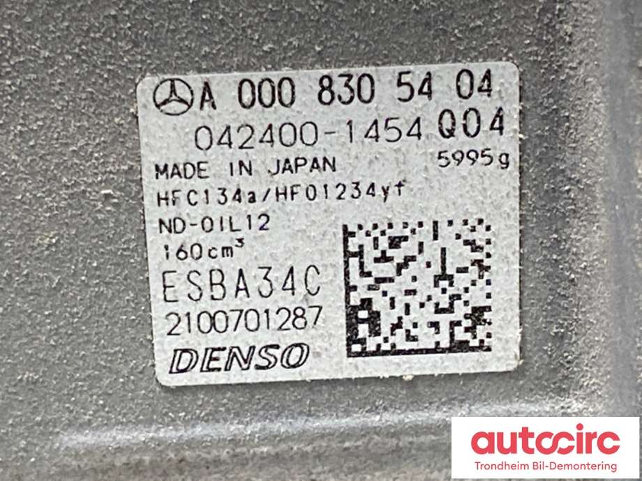 Aircondition kompressor elbil til Mercedes EQS 2021-->> (V297) (V297) (A0008305404|A0008309404|)