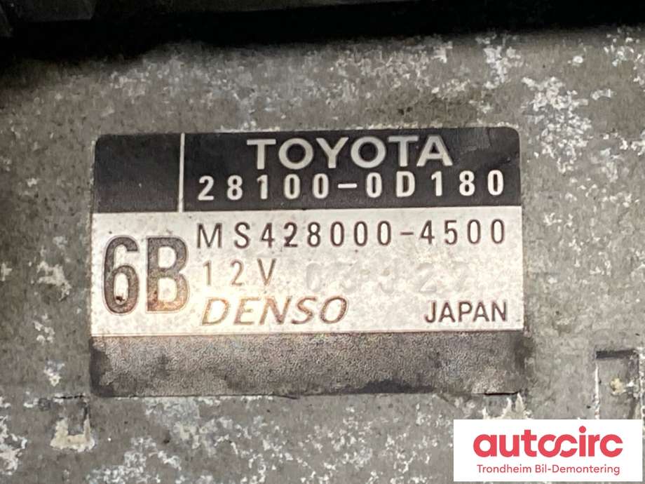 Starter til Toyota Avensis 2003-2008 (Type II)  (281000D180|)