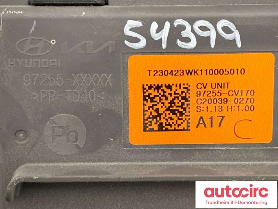 Styreenhet klima/aircondition til Kia EV6 2021-->>  (97255-CV170|)
