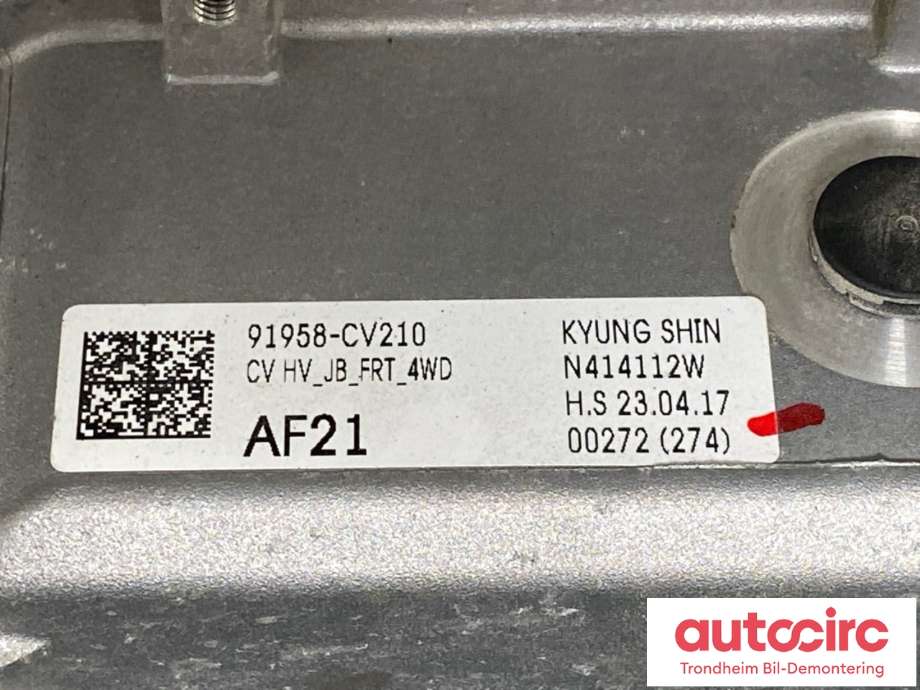 Koblingsboks elbil (HVJB) til Kia EV6 2021-->>  (FORAN|91958CV210|)