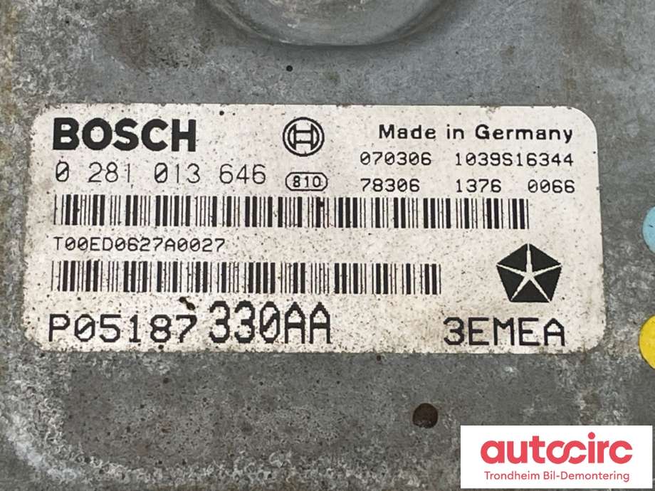 Styreenhet motor til Jeep Commander 2006-2009 (BOSCH|5187330AA|0 281 013 646|P05187330AA)