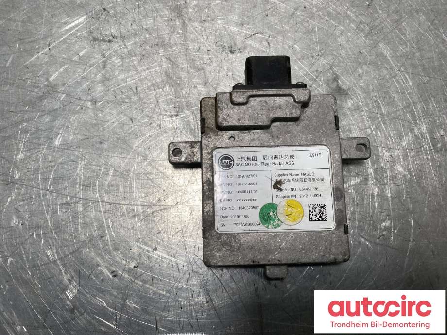 Sensor blindsone til MG ZS EV, 2019-2021 (Type I, Fase 1)  (VENSTRE BAK|10597027)