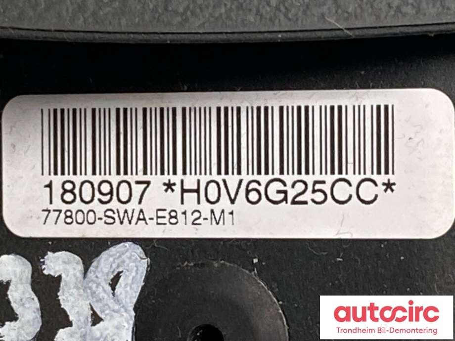 Airbag rattpute til Honda CR-V 2007-2012 (Type III) (77810-SWW-G70ZA|77810SWWG70ZA|)