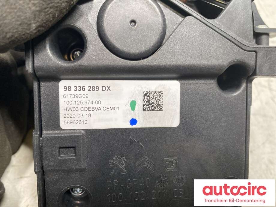 Girstang/girvelger automat til Peugeot e-208 2019-->>  (1663576080|98 336 289 DX|)