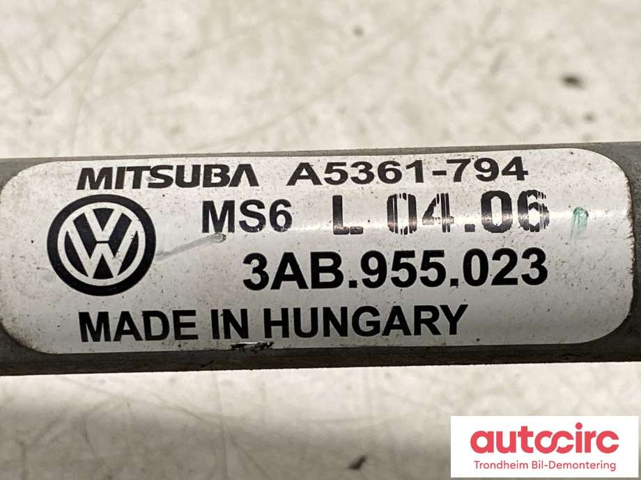Viskeroverføring til VW Passat 2011-2015 (B7) (B7) (3C1 955 601|)