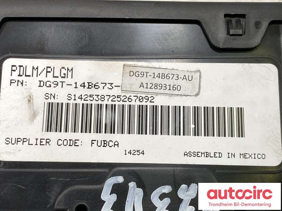 Styreenhet elektrisk bakluke til Ford Mondeo 2014-2019 (Type V, Fase 1) (DG9T-14B673-AU|2228063|)