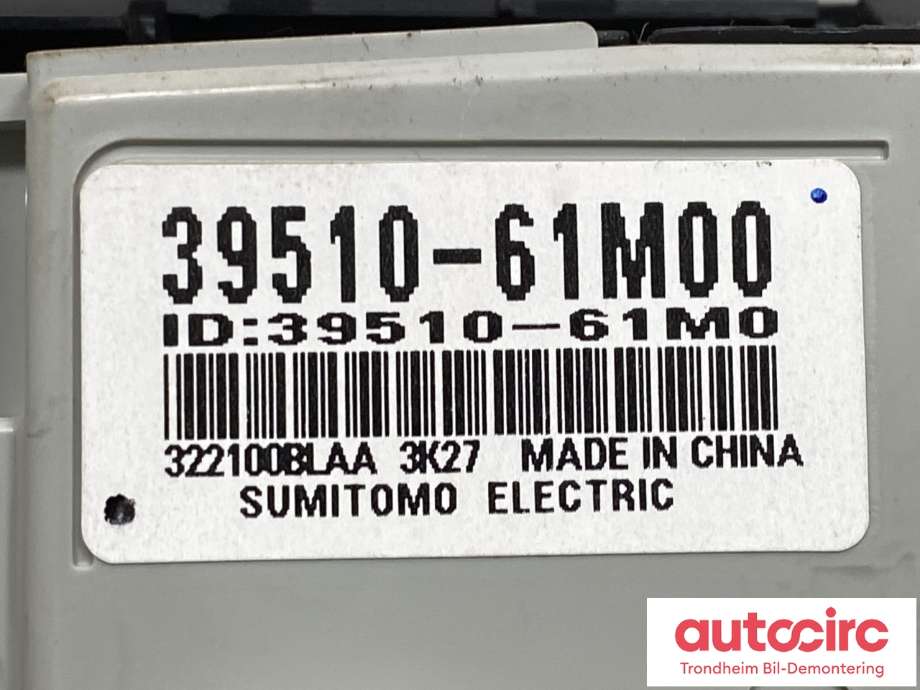 Varmeapparat betjening til Suzuki SX4 S-CROSS 2013-->> (Type II) (SUMITOMO ELECTRIC|3951061M10BKZ|3951061M10|)