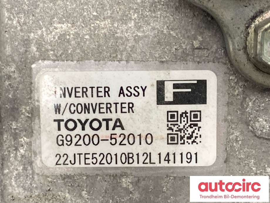 Inverter hybrid til Toyota Yaris 2012-2014 (Type III, Fase 1) (G9200-52010|G9200-59015|)
