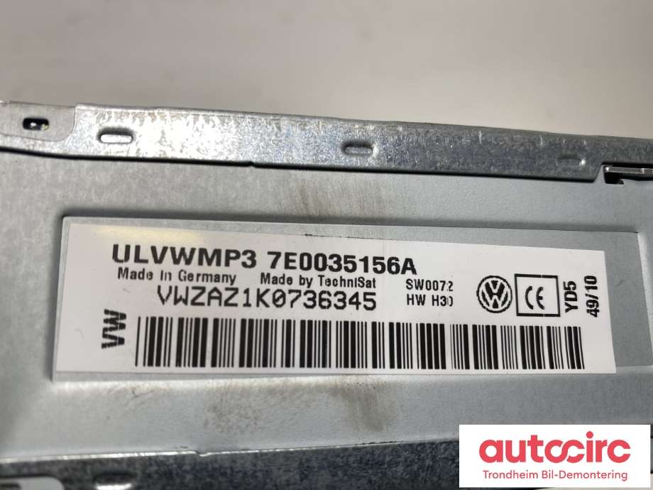 Bilstereo til VW Transporter / Caravelle 2009-2015 (Fase 2) (T5) (T5) (7E0 057 156 AX|7E0035156A|)