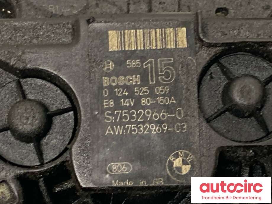Dynamo til BMW 3-Serie 2005-2011 (E90/E91/E92/E93) (E90/E91/E92/E93) (BOSCH|12317532966|12317533270|0 124 525 059)
