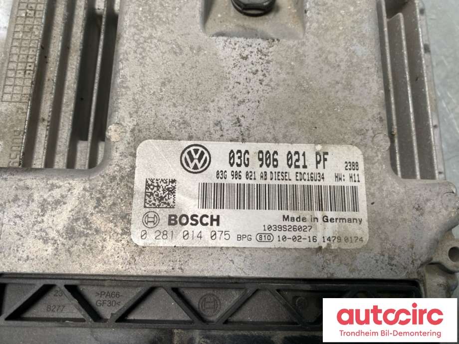 Styreenhet motor til VW Caddy 2004-2010 (Type III, Fase 1)  (03G 906 021 PF|)