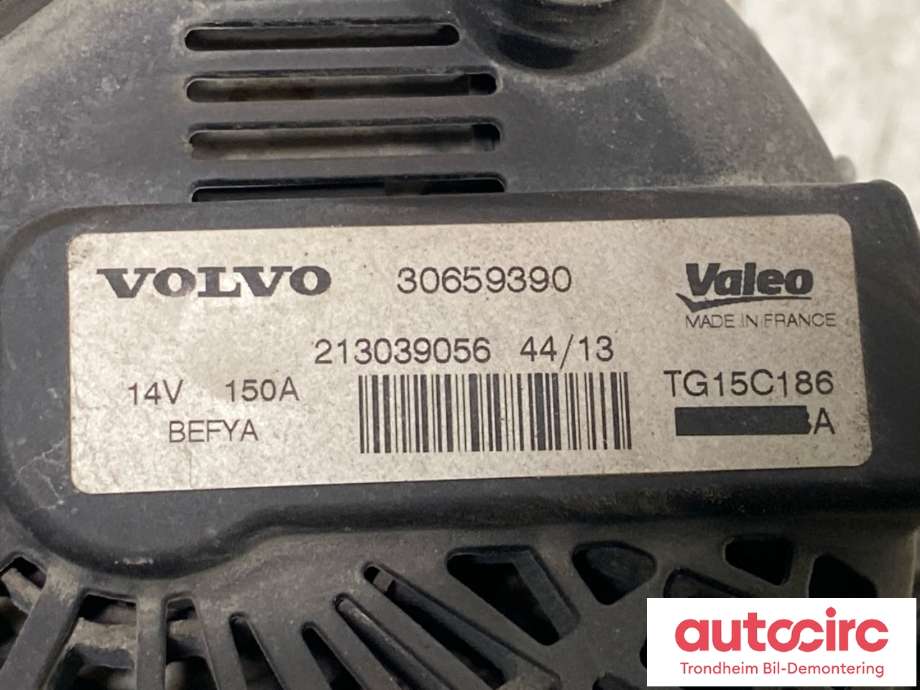 Dynamo diesel til Volvo V70 2014-2016 (Type III, Fase 2)  (VALEO|36012505|31419219|30659390)